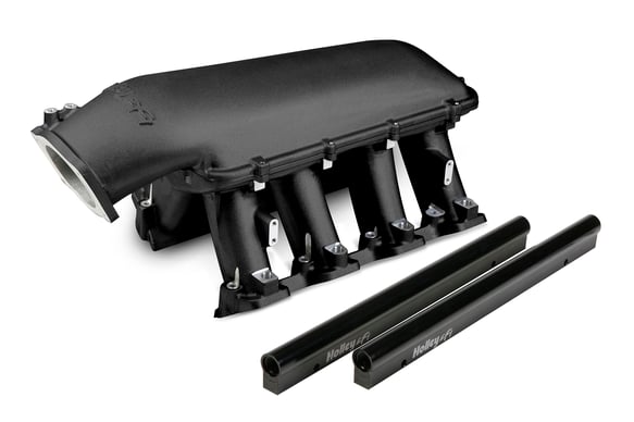 Holley LS Hi-Ram EFI Manifold - Black GM LS1/LS2/LS6 300-122BK HOLLEY Autoparts