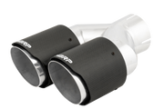 MBRP 3in ID / Dual 4in OD Out Staggered L 9.87in / R 9.37in Dual Wall Carbon Fiber Univ Exhaust Tip MBRP Tips