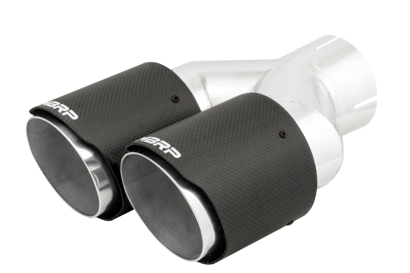 MBRP 3in ID / Dual 4in OD Out Staggered L 9.87in / R 9.37in Dual Wall Carbon Fiber Univ Exhaust Tip MBRP Tips