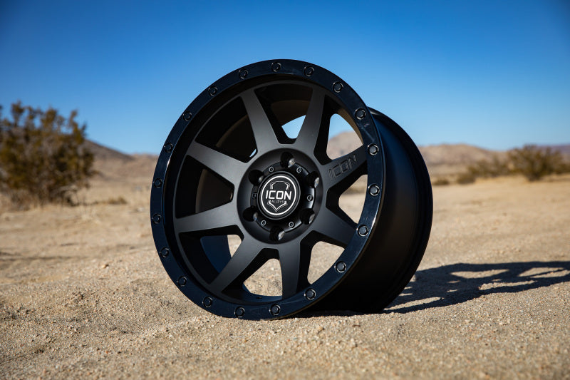 ICON Rebound 18x9 6x135 6mm Offset 5.25in BS 87.1mm Bore Double Black Wheel ICON Wheels - Cast