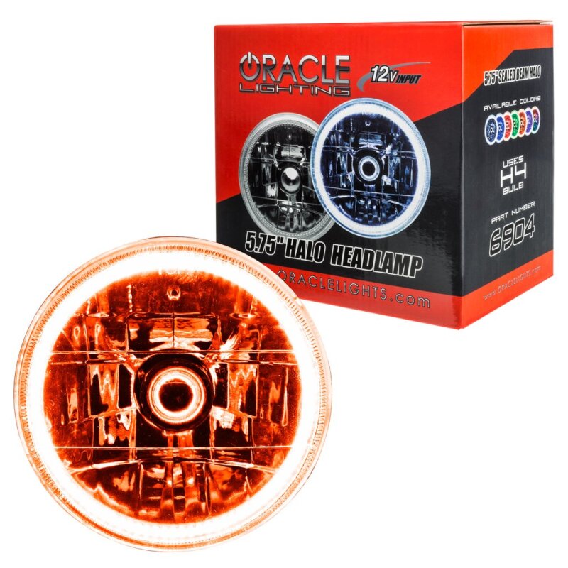 Oracle Pre-Installed Lights 5.75 IN. Sealed Beam - Amber Halo ORACLE Lighting Headlights
