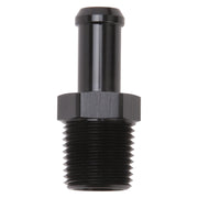 Edelbrock Hose End Straight 1/2In NPT to 1/2In Barb Black Anodize Edelbrock Fittings