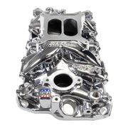 Edelbrock Chevy SB Performer EPS Intake Manifold w/ Oil Fill Tube - Chrome Plasma Edelbrock Intake Manifolds