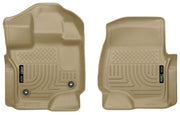 Husky Liners 15-23 Ford F-150 Super/Super Crew Cab WeatherBeater Tan Front Floor Liners Husky Liners Floor Mats - Rubber