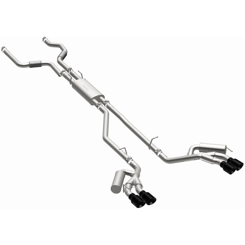 MagnaFlow 20-21 Ford Explorer 3.0L V6 Dual Exit Quad Black Chrome Tip Street Series Cat-Back Exhaust