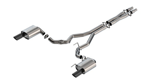 Borla 2024 Ford Mustang GT 5.0L V8 w/o Active Exhaust ATAK Cat-Back Exhaust System - Black Chrome Borla Catback