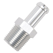 Edelbrock Hose End Straight 1/2In NPT to 1/2In Barb Clear Anodize Edelbrock Fittings