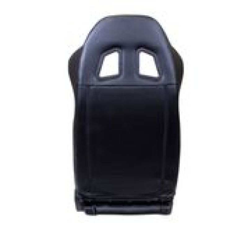 NRG Reclinable Sport Seats (Pair) PVC Leather w/NRG Logo - Black w/White Stitching NRG Reclineable Seats