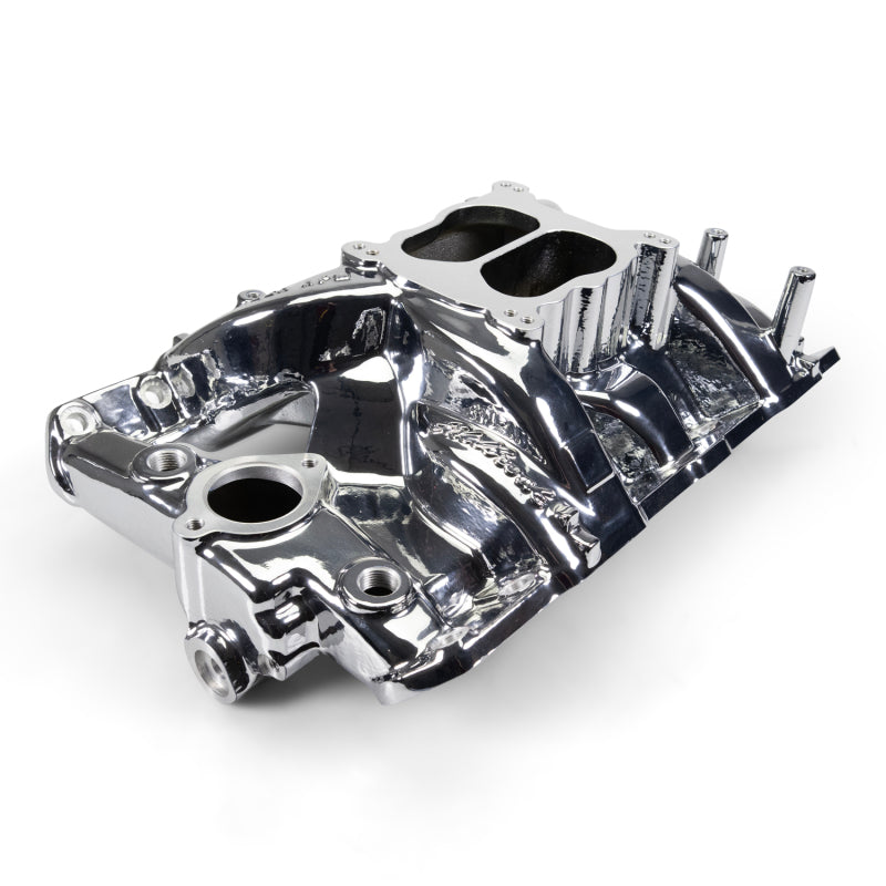 Edelbrock Pontiac 326-455 Performer RPM Intake Manifold - Chrome Plasma Finish Edelbrock Intake Manifolds