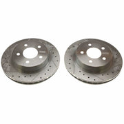 Power Stop 84-86 Ford Mustang Rear Evolution Drilled & Slotted Rotors - Pair PowerStop Brake Rotors - Slot & Drilled
