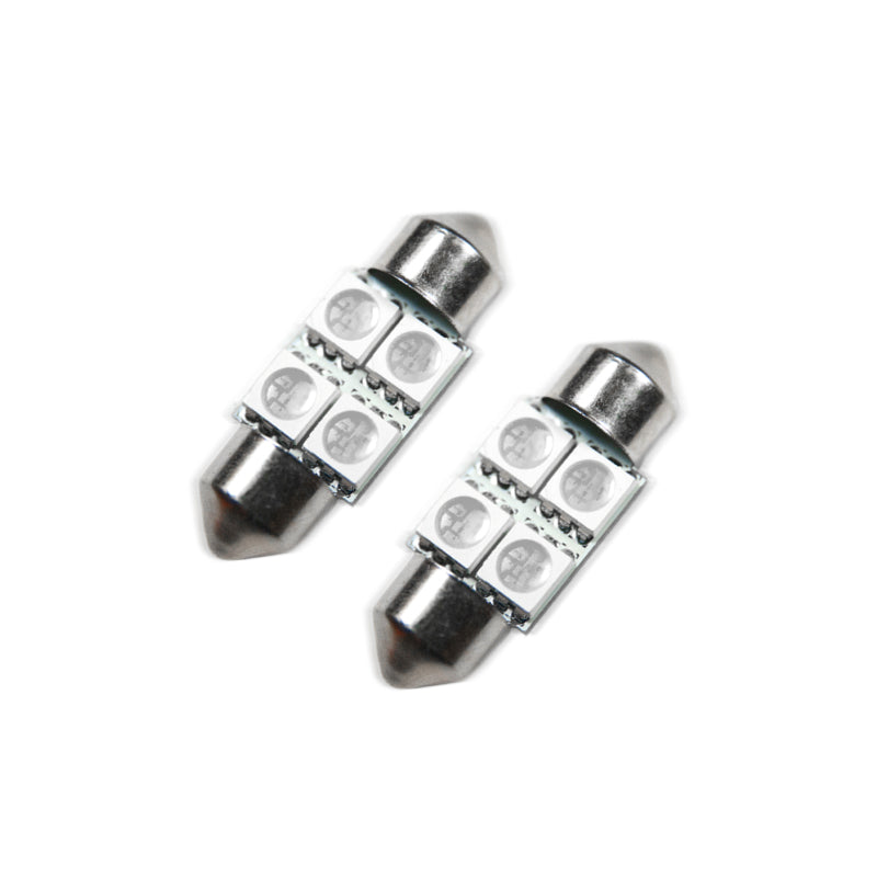 Oracle 33MM 4 LED 3-Chip Festoon Bulbs (Pair) - Blue ORACLE Lighting Bulbs
