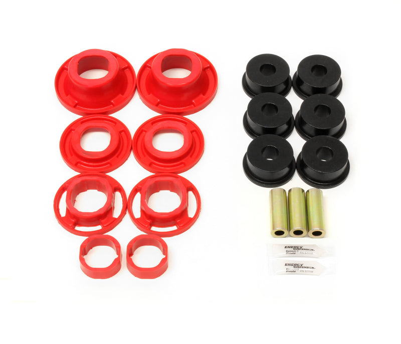 BMR 12-15 5th Gen Camaro Street Version Rear Cradle Bushing Kit (BK001 BK040) - Black/Red BMR Suspension Differential Bushings