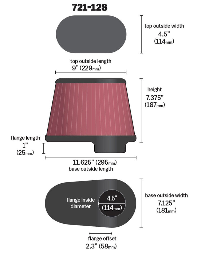 Airaid Dodge 5.9/6.7L DSL / Ford 6.0L DSL Kit Replacement Air Filter Airaid Air Intake Components