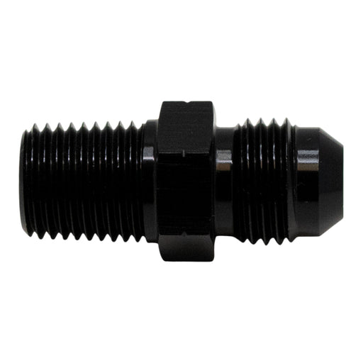 DeatschWerks 6AN Male Flare to 1/4in Male NPT Adapter - Anodized Matte Black DeatschWerks Fittings