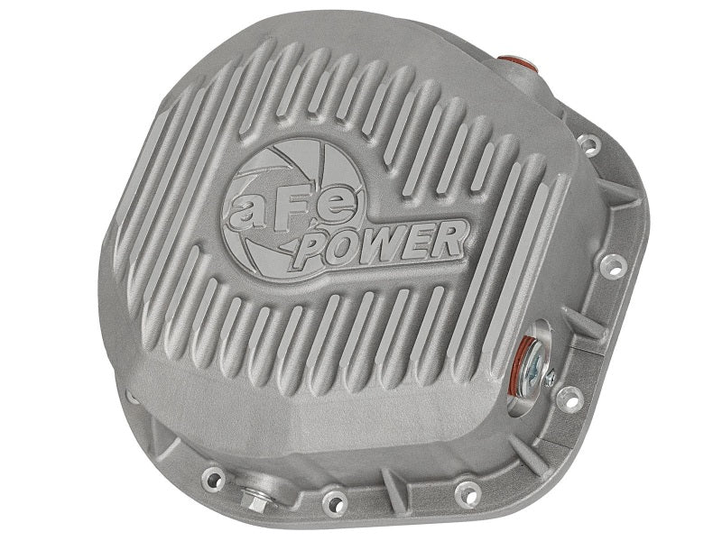 aFe Rear Differential Cover (Raw; Street Series); Ford Diesel Trucks 86-13 V8 (td) aFe Diff Covers