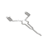 MagnaFlow Cat Back, SS, 2.5in, Street, Dual Split Polished 4.5in Tips 2015 Ford Mustang Ecoboost Magnaflow Catback