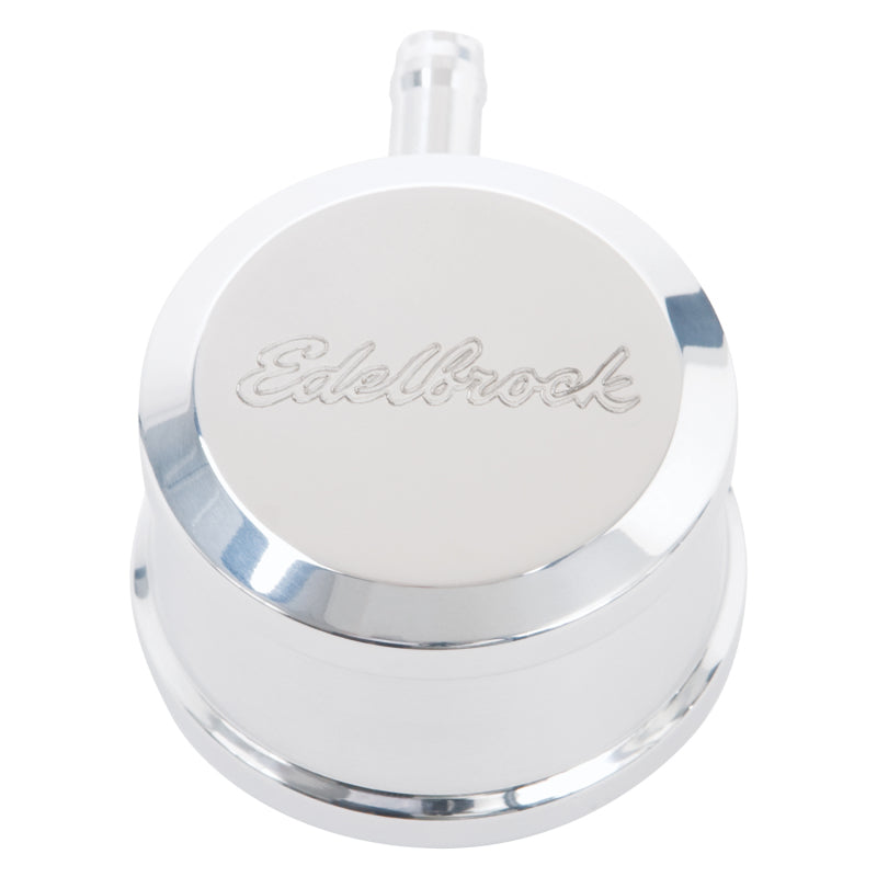 Edelbrock PCV for Valve Cover Aluminum Round Push In w/ 90-Degree Port Breather Look w/ Etched Logo Edelbrock PCV Valves