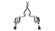 Corsa 2015-2017 Ford Mustang GT Fastback 5.0 3in Xtreme Cat Back Exhaust w/ Dual Black 4.5in Tips CORSA Performance Catback