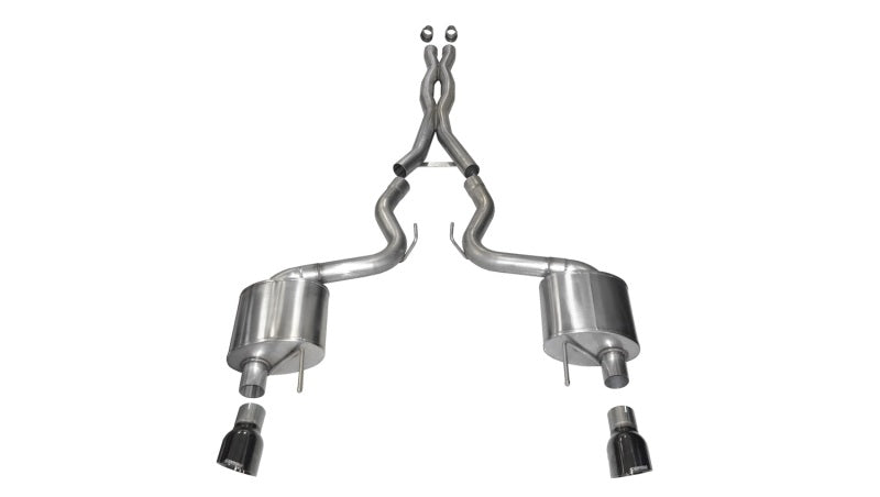 Corsa 2015-2017 Ford Mustang GT Fastback 5.0 3in Xtreme Cat Back Exhaust w/ Dual Black 4.5in Tips CORSA Performance Catback
