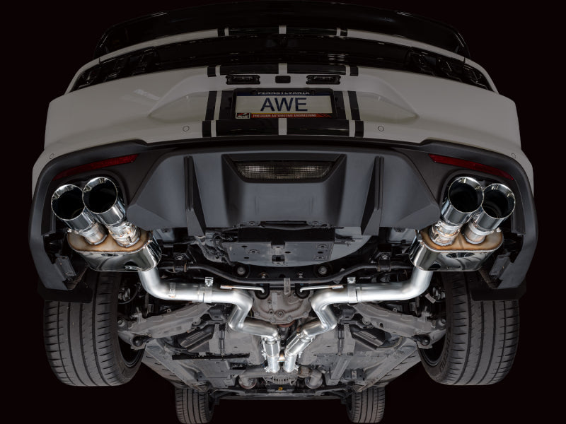 AWE Tuning 18-23 S550 Mustang GT SwitchPath Exhaust - Chrome Silver Tips AWE Tuning Catback