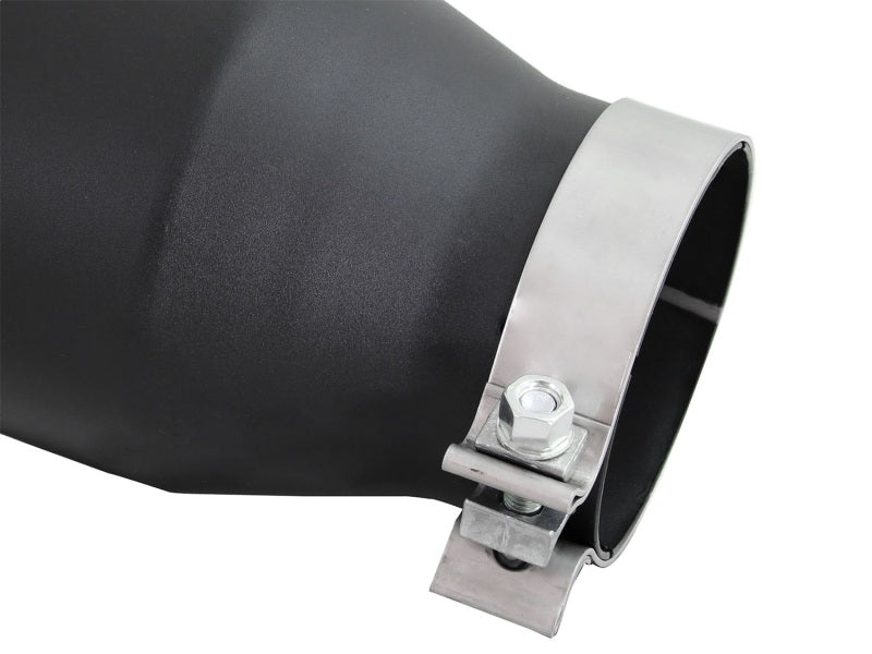 aFe Diesel Exhaust Tip Bolt On Black 4in Inlet x 6in Outlet x 12in aFe Catback