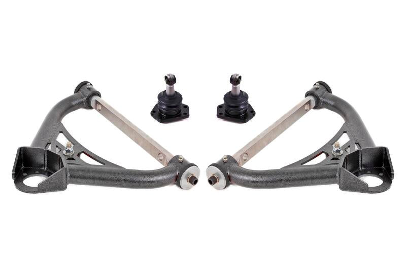 BMR 70-81 Chevrolet Camaro A-Arms Upper Non-Adjustable Delrin Std Ball Joint - Black Hammertone BMR Suspension Control Arms