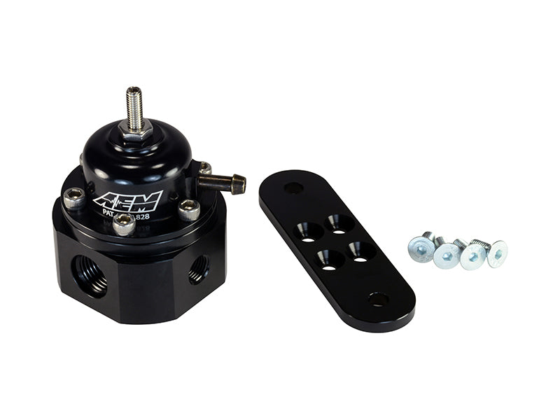 AEM Universal Black Adjustable Fuel Pressure Regulator AEM Fuel Pressure Regulators