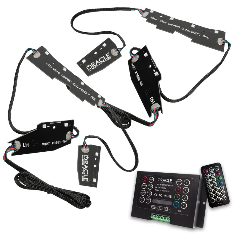 Oracle 16-18 Chevy Camaro RGB+W Headlight DRL Upgrade Kit - ColorSHIFT w/ 2.0 Controller ORACLE Lighting Headlights