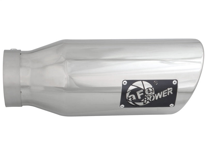 aFe Diesel Exhaust Tip Bolt On Polished 4in Inlet x 6in Outlet x 15in Long aFe Catback