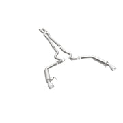 MagnaFlow Cat Back, SS, 2.5in, Competition, Dual Split Polished 4.5in Tips 2015 Ford Mustang V6 3.7L Magnaflow Catback