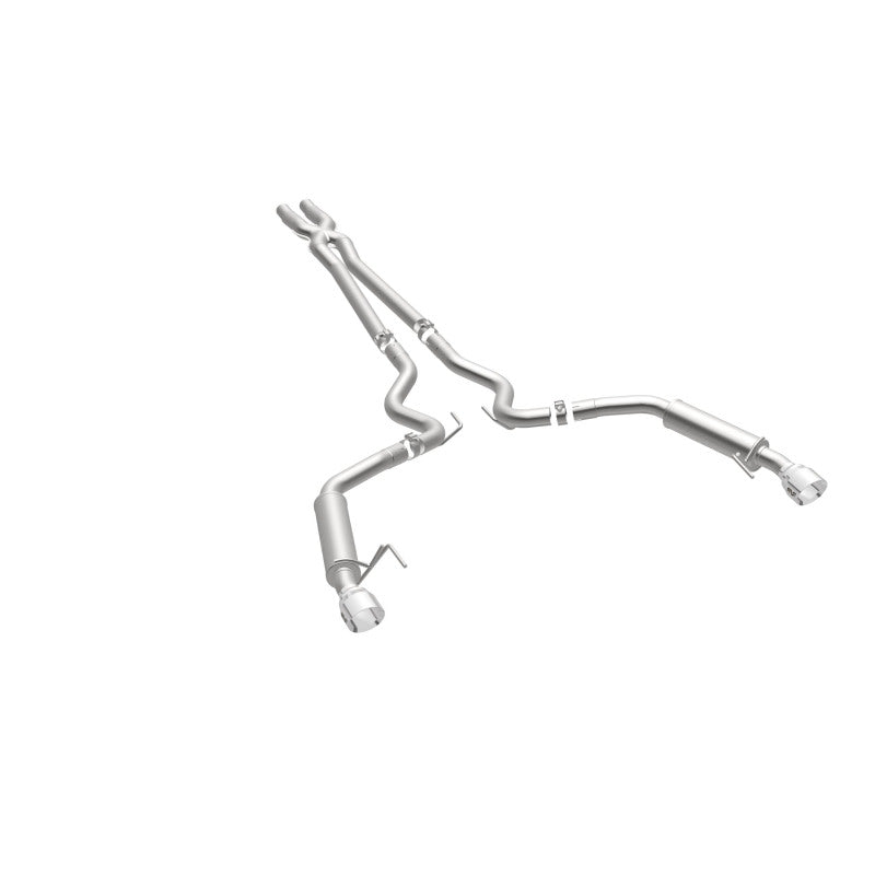 MagnaFlow Cat Back, SS, 2.5in, Competition, Dual Split Polished 4.5in Tips 2015 Ford Mustang V6 3.7L Magnaflow Catback
