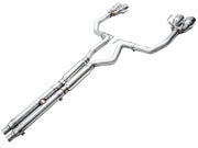 AWE 2024 Ford Mustang Dark Horse S650 RWD Track Edition Cat-Back Exhaust w/ Quad Chrome Silver Tips AWE Tuning Catback