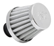 K&N 2in Base OD x .375in Flange ID x 1.75in H Rubber Base Crankcase Vent Filter - White K&N Engineering Air Filters - Universal Fit