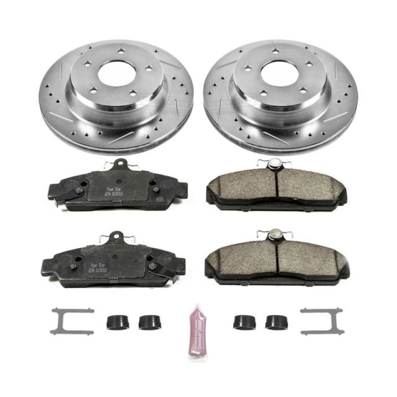 Power Stop 84-87 Chevrolet Corvette Front Z23 Evolution Sport Brake Kit PowerStop Brake Kits - Performance D&S