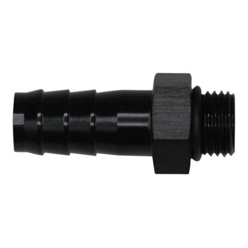DeatschWerks 6AN ORB Male to 1/2in Male Triple Barb Fitting (Incl O-Ring) - Anodized Matte Black DeatschWerks Fittings