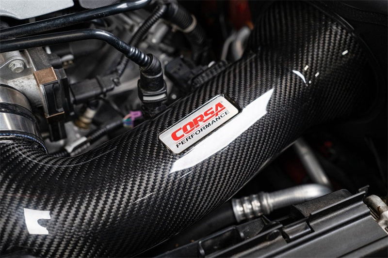 Corsa 16-24 Chevrolet Camaro SS 6.2L V8 Carbon Fiber Open Element Air Intake - Oiled CORSA Performance Cold Air Intakes