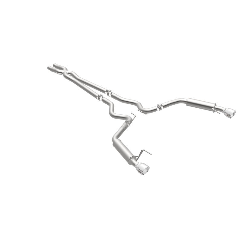 MagnaFlow Cat Back, SS, 2.5in, Competition, Dual Split Polished 4.5in Tips 2015 Ford Mustang V6 3.7L Magnaflow Catback