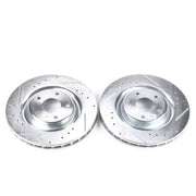 Power Stop 06-09 Cadillac XLR Front Evolution Drilled & Slotted Rotors - Pair PowerStop Brake Rotors - Slot & Drilled