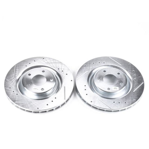 Power Stop 06-09 Cadillac XLR Front Evolution Drilled & Slotted Rotors - Pair PowerStop Brake Rotors - Slot & Drilled