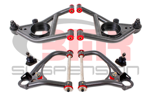 BMR 67-69 1st Gen F-Body Upper And Lower A-Arm Kit - Black Hammertone BMR Suspension Control Arms