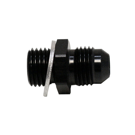 DeatschWerks 6AN Male Flare to M14 X 1.5 Male Metric Adapter (Incl Washer) - Anodized Matte Black DeatschWerks Fittings