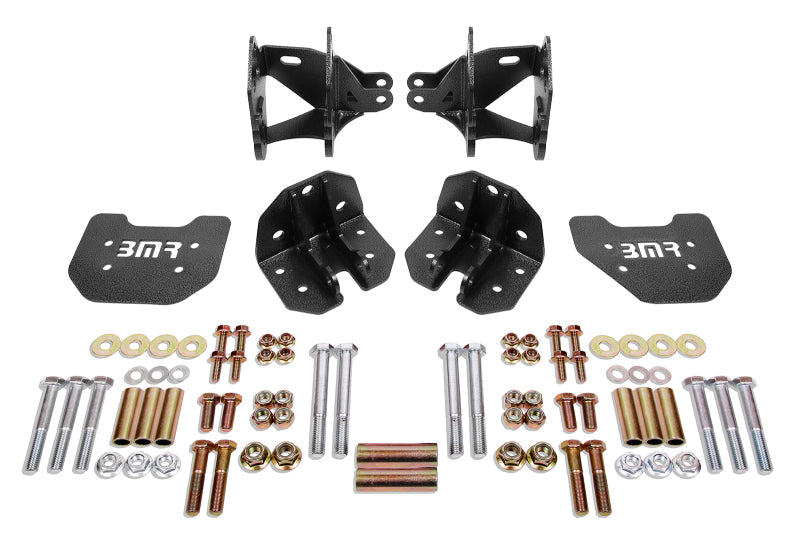 BMR 79-04 Mustang Rear Coilover Conversion Kit w/ Control Arm Bracket - Black Hammertone BMR Suspension Coilover Components