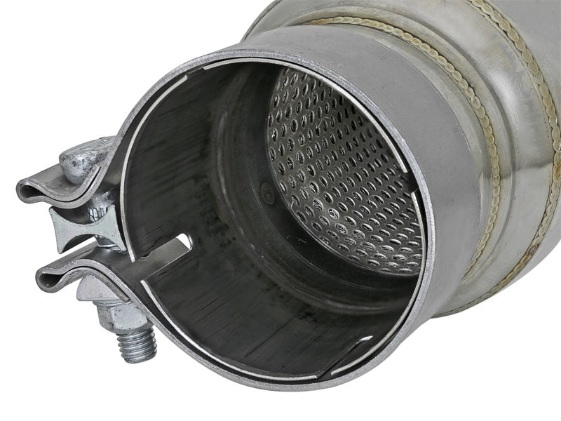 aFe MACH Force-Xp 409 SS Resonator 3in. Inlet/Outlet / 4in. Diameter / 12in. Body / 16in. Length aFe X Pipes