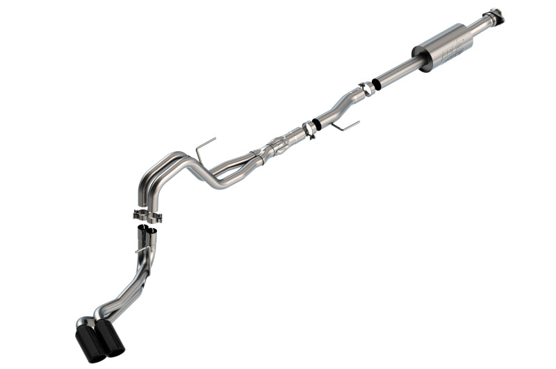 Borla F-150 2021 5.0L 4dr CC SB EC STB Lariat/KR/Platnm/LTD 3/2.25 DSE Cat-Back ATAK Black CHR Tips Borla Catback