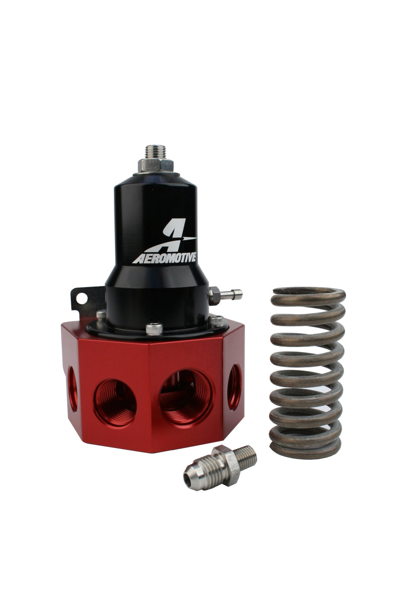 Aeromotive Regulator - 30-120 PSI - .500 Valve - 4x AN-08 and AN-10 inlets / AN-10 Bypass Aeromotive Fuel Pressure Regulators