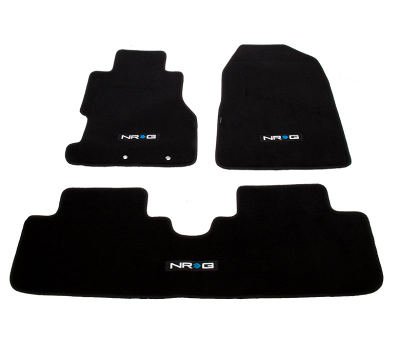 NRG Floor Mats - 02-03 Honda Civic Si 3DR Coupe (NRG Logo) - 3pc. NRG Floor Mats Carpeted