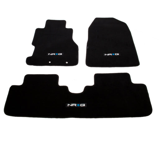 NRG Floor Mats - 02-03 Honda Civic Si 3DR Coupe (NRG Logo) - 3pc. NRG Floor Mats Carpeted