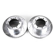 Power Stop 00-02 Ford E-450 Super Duty Rear Evolution Drilled & Slotted Rotors - Pair PowerStop Brake Rotors - Slot & Drilled
