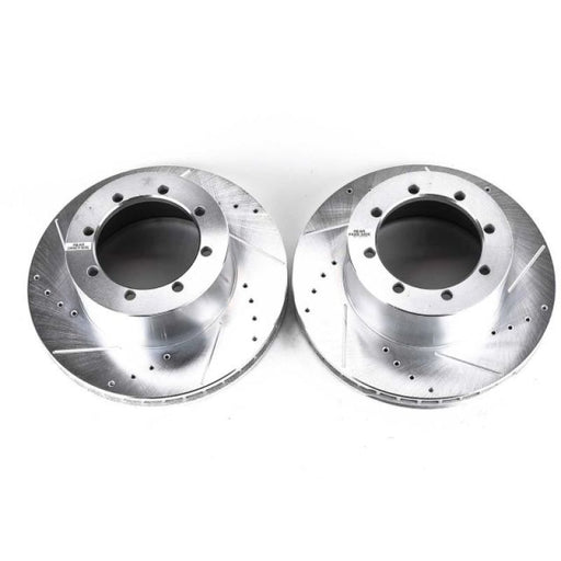 Power Stop 00-02 Ford E-450 Super Duty Rear Evolution Drilled & Slotted Rotors - Pair PowerStop Brake Rotors - Slot & Drilled