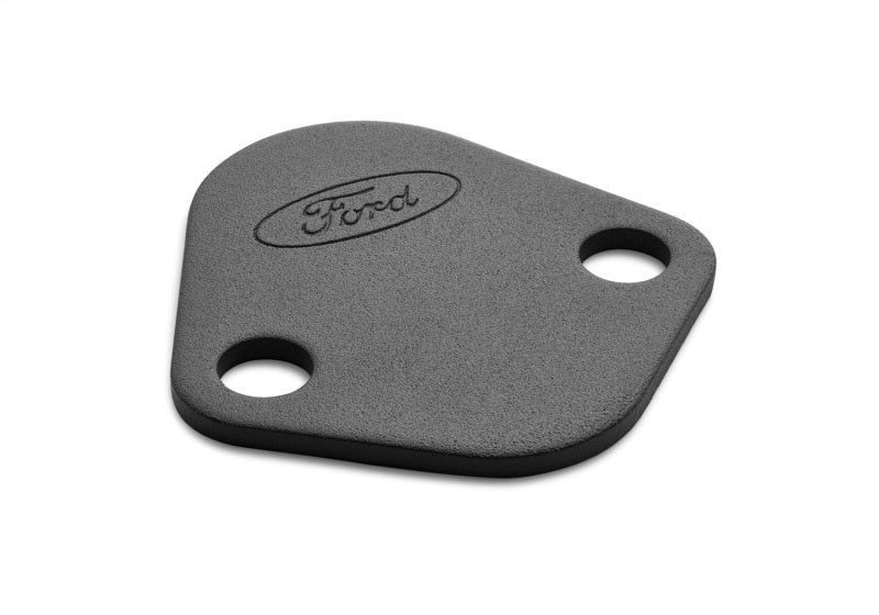 Ford Racing Fuel Pump Block Off Plate - Black Crinkle Finish w/ Ford Oval Ford Racing Block Off Plates